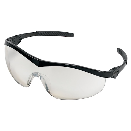 Mcr Safety ST1, Safety Glasses, Anti-Scratch, I/O Clear Mirror Lens, Black Frame, Half Frame, 12 PK ST119